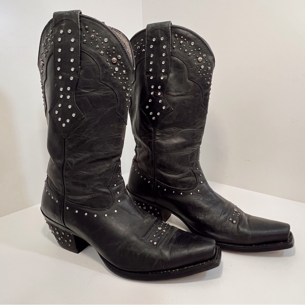 Ariat Sassy Black Leather Rhinestone Western Boot - Picture 15 of 15